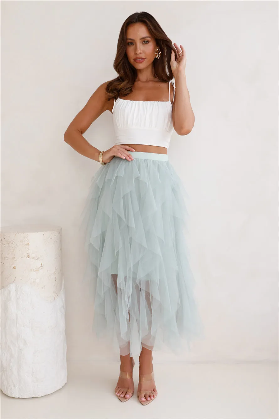 Twirl This Way Tulle Midi Skirt Sage sold by Hello Molly product image thumbnail 3