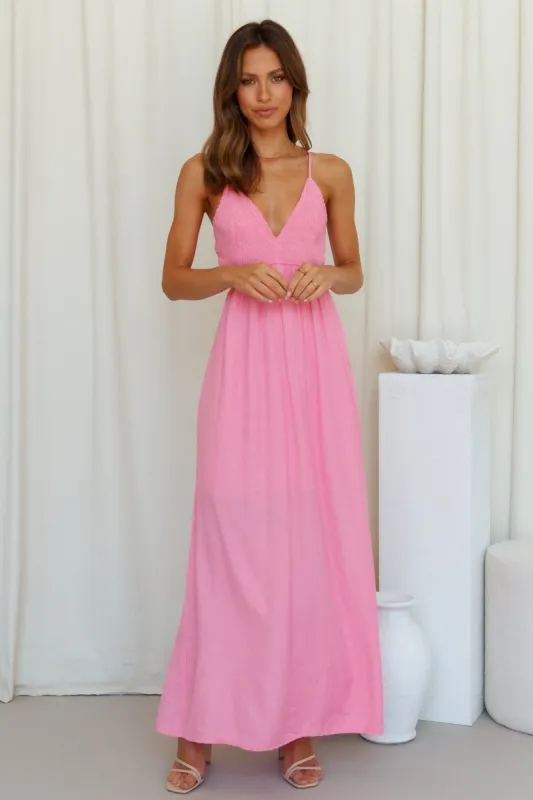 Spin Up Midi Dress Pink sold by Hello Molly