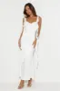 Romance High Satin Maxi Dress White sold by Hello Molly