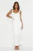 Romance High Satin Maxi Dress White sold by Hello Molly