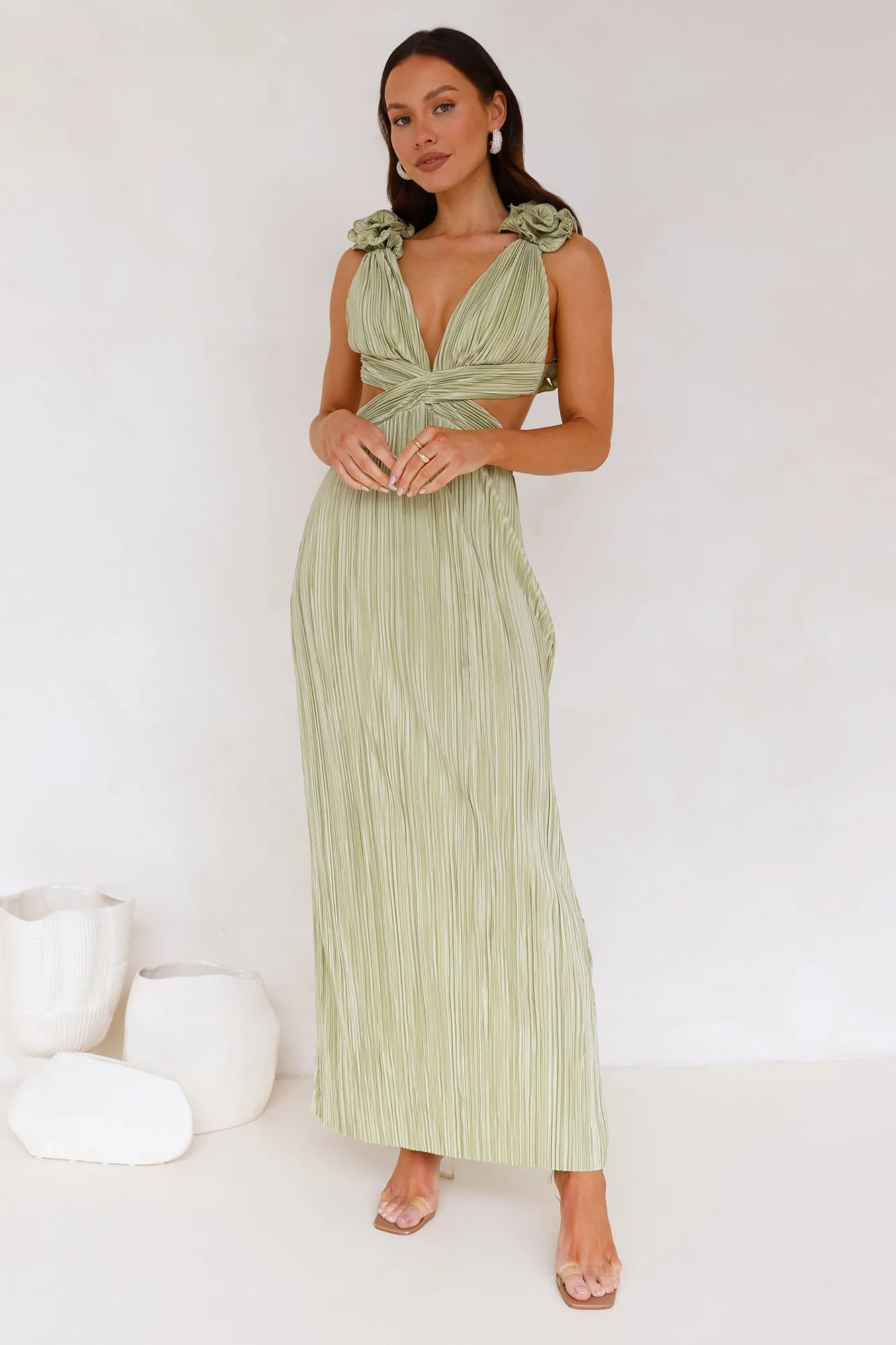 Trust Your Love Maxi Dress Sage sold by Hello Molly product image thumbnail 2