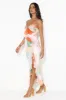 Fire Signs Frill Mesh Maxi Dress Multi sold by Hello Molly