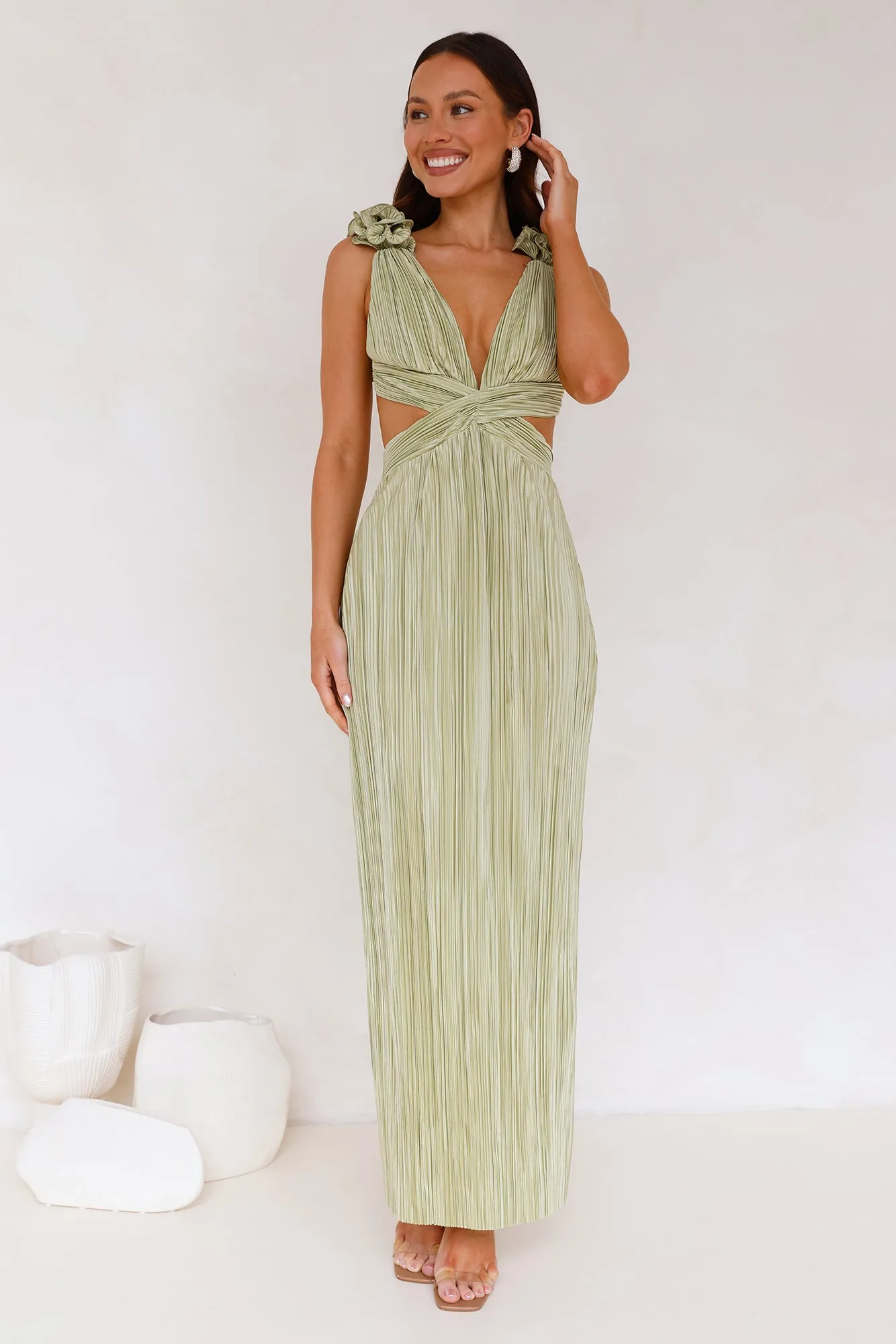 Trust Your Love Maxi Dress Sage sold by Hello Molly product image thumbnail 3