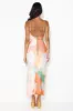Fire Signs Frill Mesh Maxi Dress Multi sold by Hello Molly