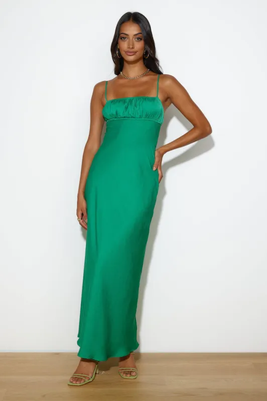 Pretty Lengths Maxi Dress Green sold by Hello Molly