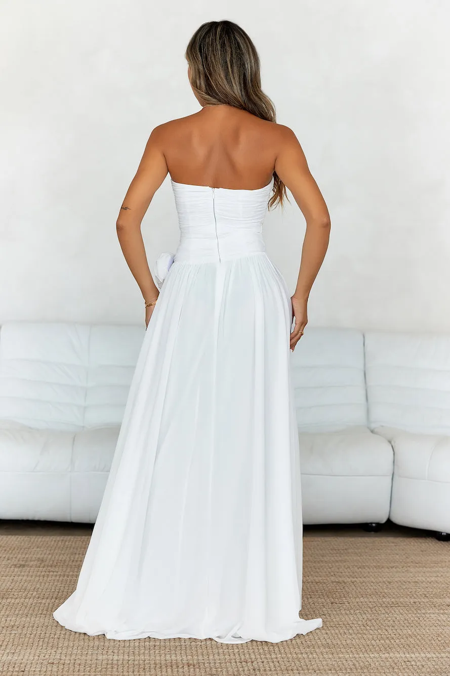 Secret Rose Strapless Maxi Dress White sold by Hello Molly product image thumbnail 5
