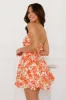 Everlasting Devotion Strapless Bubble Mini Dress Orange sold by Hello Molly