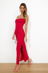 Solar Rays Maxi Dress Red sold by Hello Molly