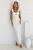 Upscale Ribbed Maxi Dress White sold by Hello Molly