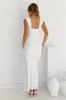 Upscale Ribbed Maxi Dress White sold by Hello Molly