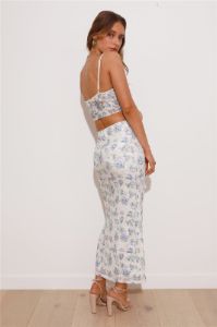 Dainty Touch Lace Maxi Skirt Blue sold by Hello Molly