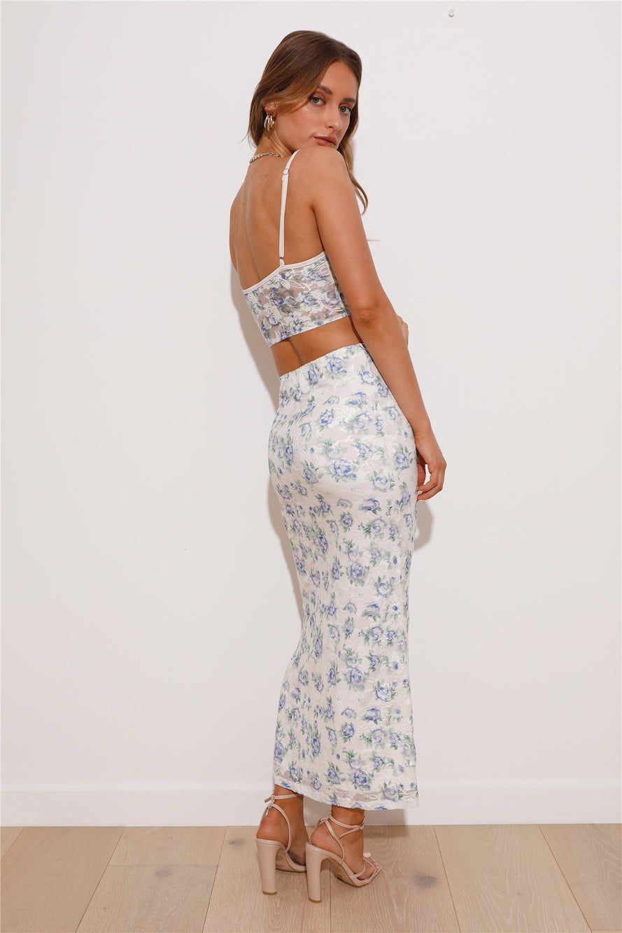 Dainty Touch Lace Maxi Skirt Blue sold by Hello Molly product image thumbnail 3