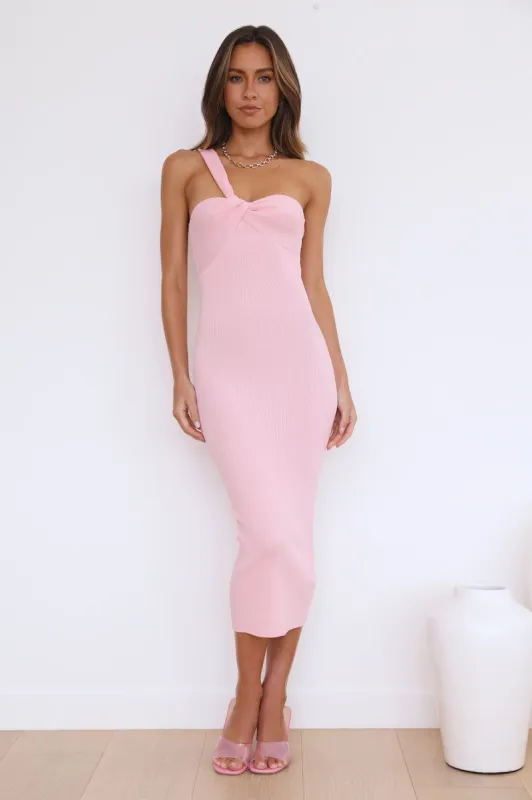 Effortlessly Stylish Midi Dress Pink sold by Hello Molly