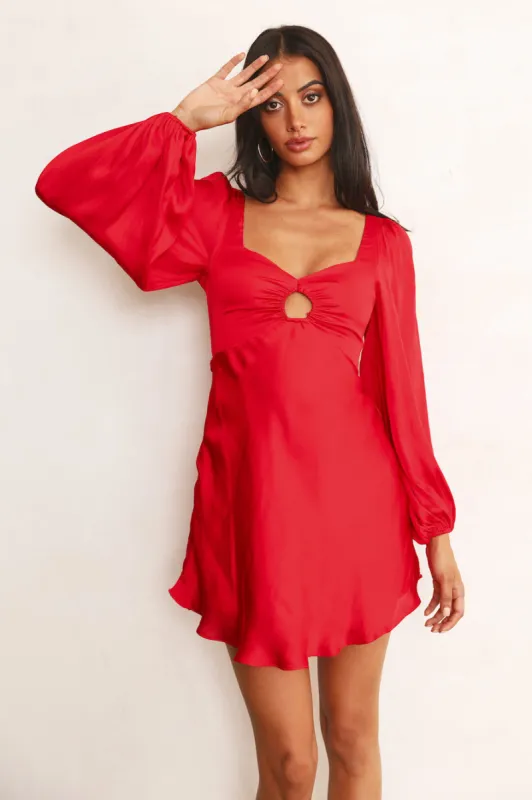 Open Your Eyes Dress Red sold by Hello Molly