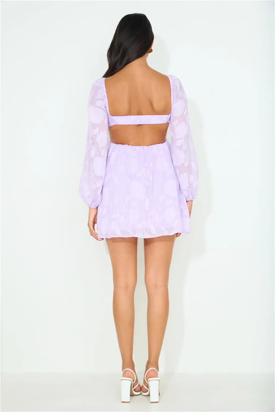 Dainty Long Sleeve Mini Dress Lilac sold by Hello Molly product image thumbnail 5