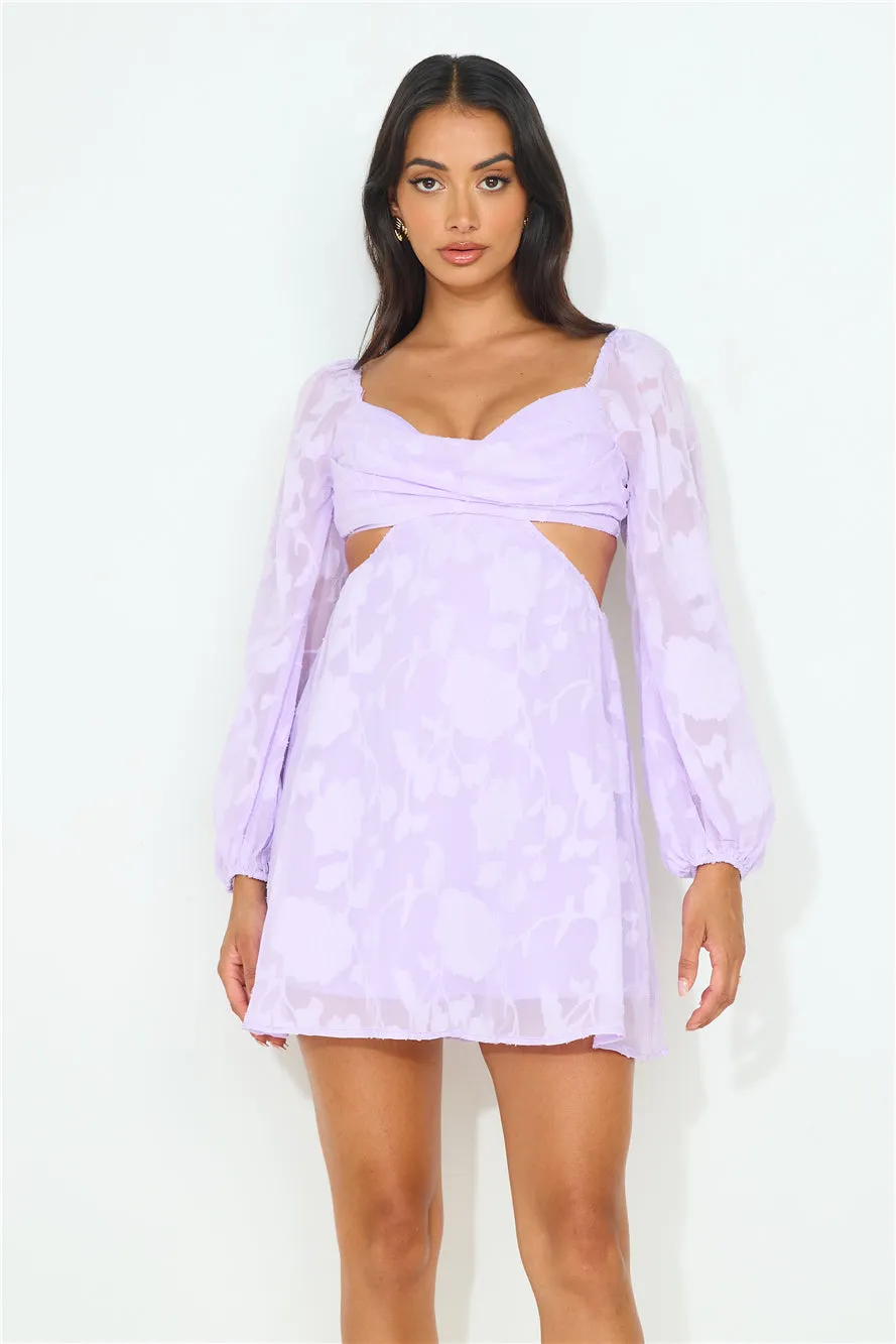 Dainty Long Sleeve Mini Dress Lilac sold by Hello Molly product image thumbnail 2