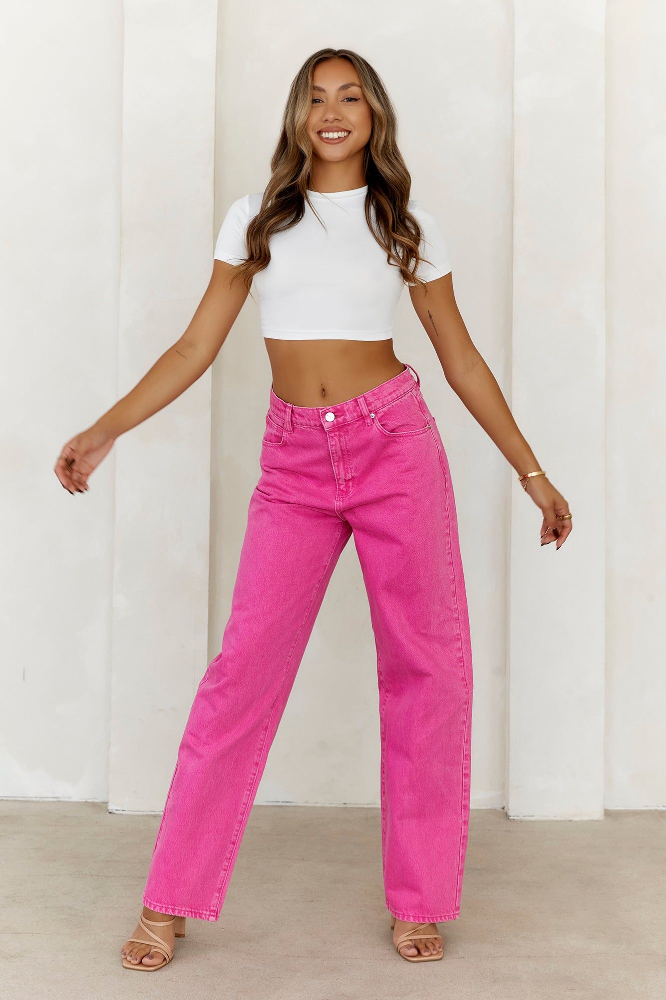 HELLO MOLLY The Baby Tee Crop Top White sold by Hello Molly product image thumbnail 2