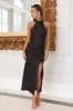 Lover Of Silky Satin Midi Dress Black sold by Hello Molly
