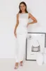 Twilight Affair Satin Maxi Dress Champagne sold by Hello Molly