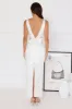 Twilight Affair Satin Maxi Dress Champagne sold by Hello Molly