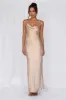 HELLO MOLLY The Penelope Cowl Satin Maxi Dress Champagne sold by Hello Molly
