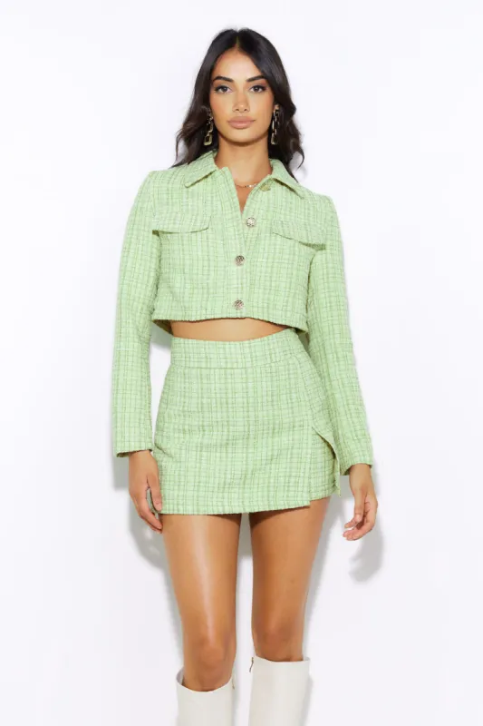 Classic Tweed Jacket Green sold by Hello Molly