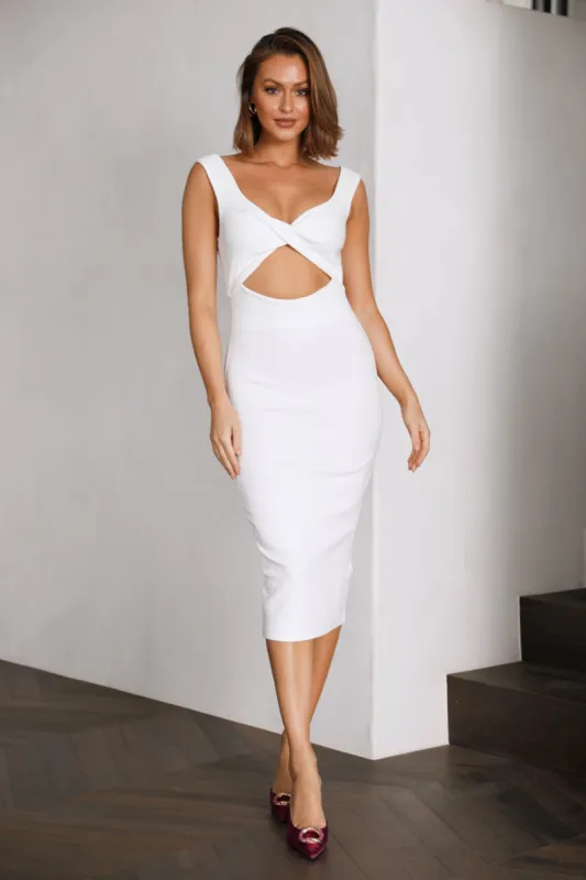 So Energetic Midi Dress White sold by Hello Molly