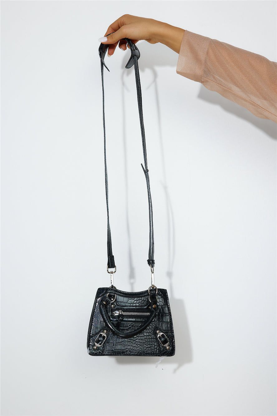 BILLINI Amber Handle Bag Black Croc sold by Hello Molly product image thumbnail 3
