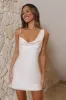 Be My Guest Satin Mini Dress Champagne sold by Hello Molly
