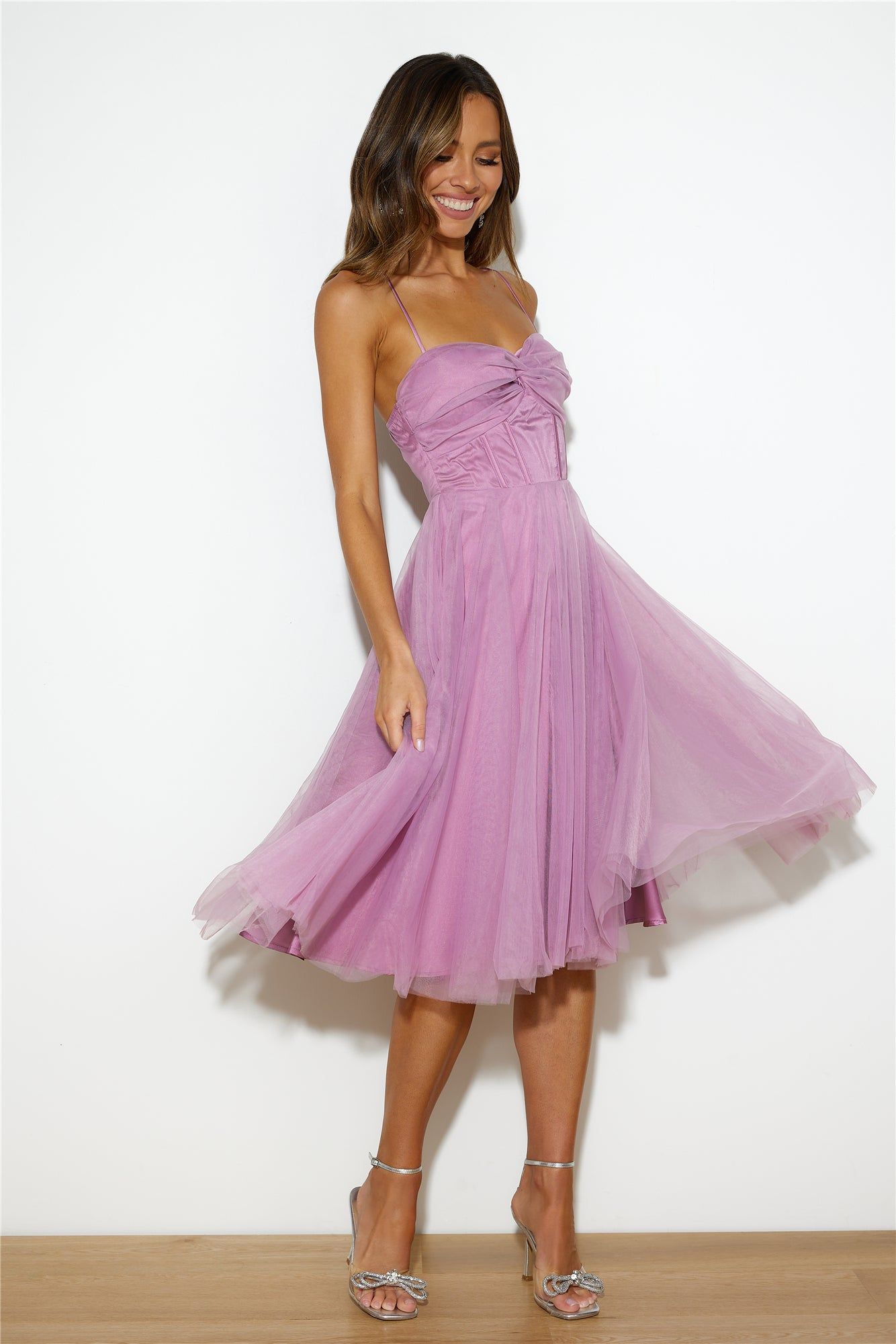 Glam Feeling Tulle Midi Dress Pink sold by Hello Molly product image thumbnail 2