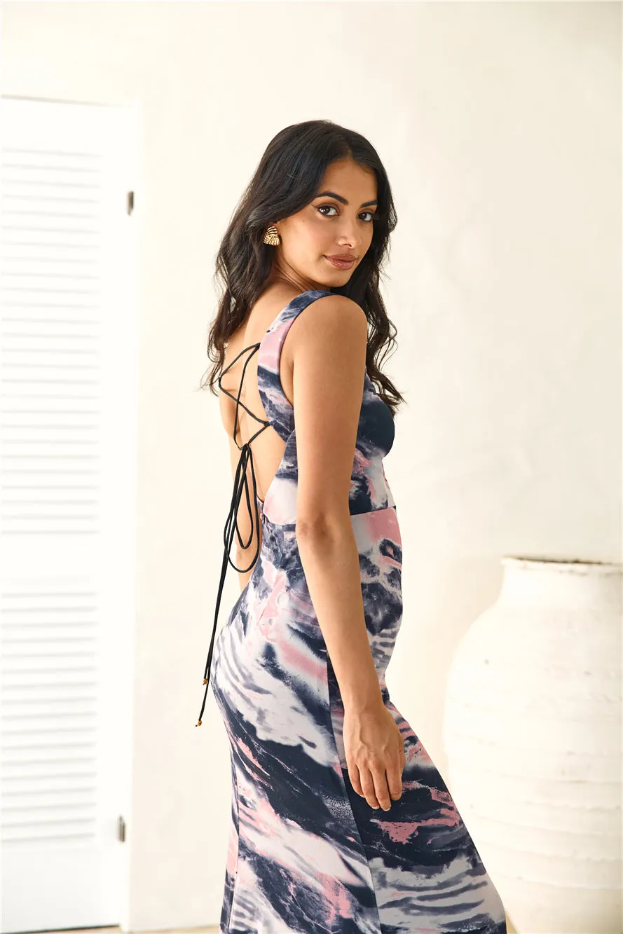 Dark Side Mesh Maxi Dress Purple sold by Hello Molly product image thumbnail 5