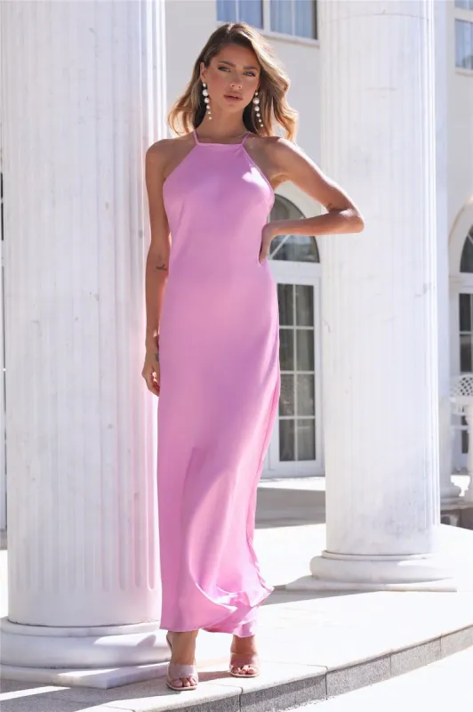 She's Sleek Maxi Dress  Pink sold by Hello Molly