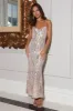 Own The Club Sequin Maxi Dress Gold sold by Hello Molly