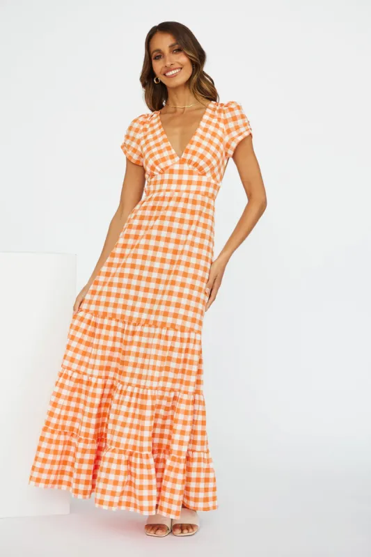 Dreamy Love Maxi Dress Orange sold by Hello Molly