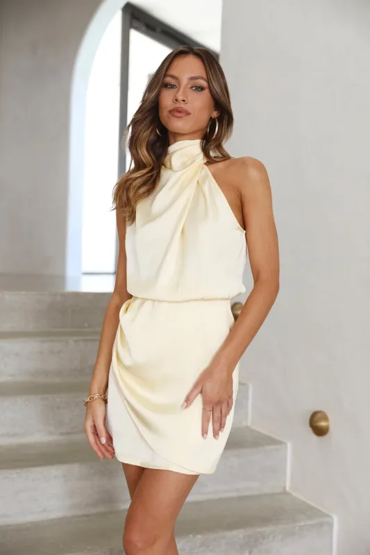 Glam Vibe Mini Dress Yellow sold by Hello Molly