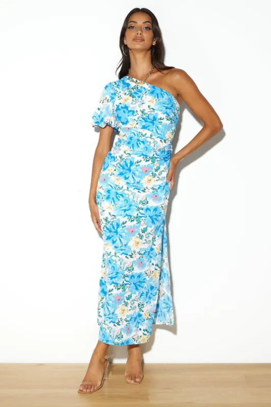 Romantic Lunch Date Midi Dress Blue sold by Hello Molly