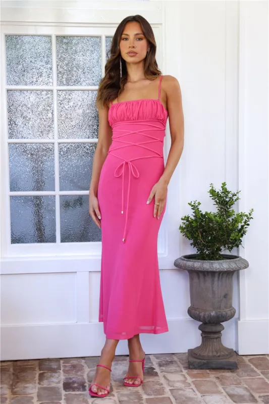Want Your Vibe Mesh Maxi Dress Pink sold by Hello Molly
