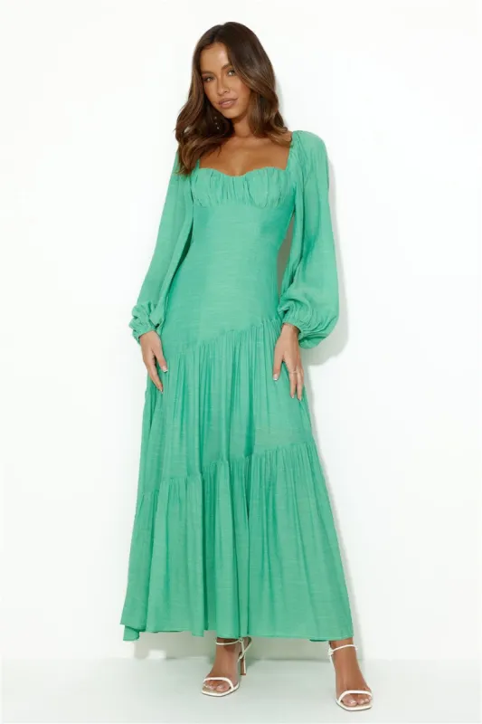 Good To Feel Maxi Dress Green sold by Hello Molly
