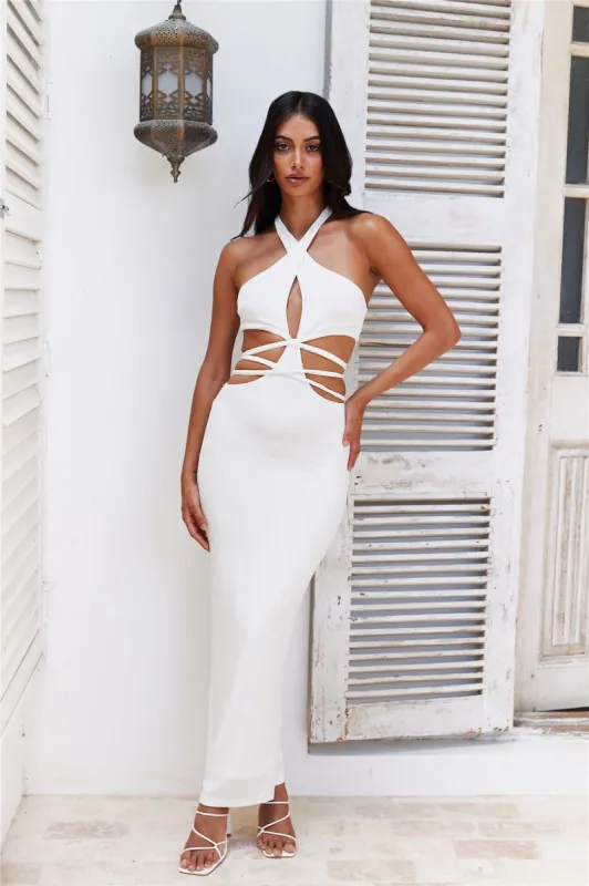 Swinging By Maxi Dress Off White sold by Hello Molly