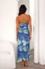 Celebrate Success One Shoulder Mesh Midi Dress Blue sold by Hello Molly