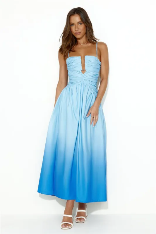 Dipped In Fun Midi Dress Blue sold by Hello Molly