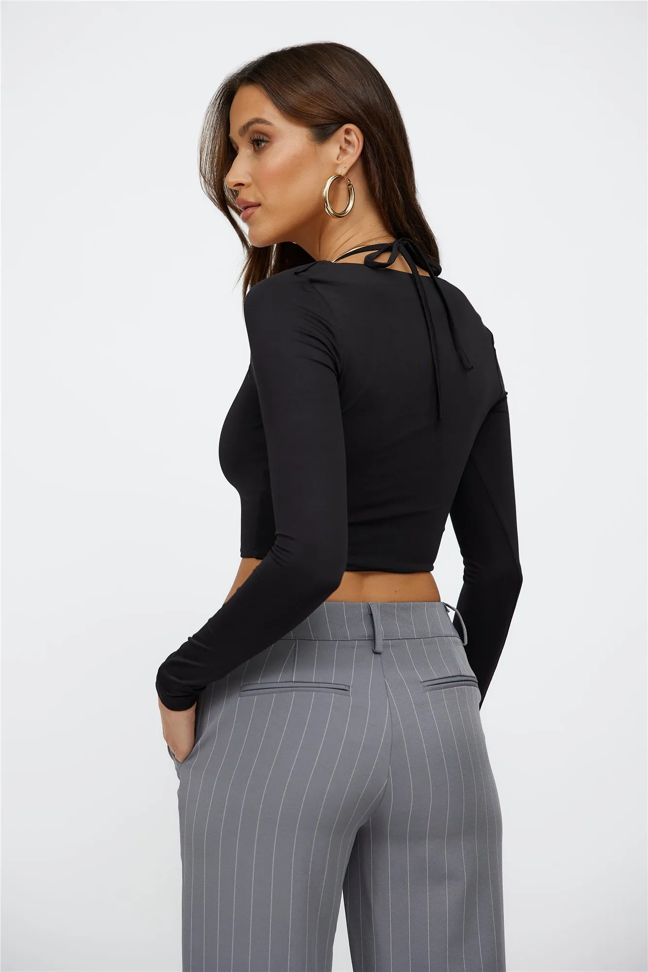 Taking Time Crop Black sold by Hello Molly product image thumbnail 5