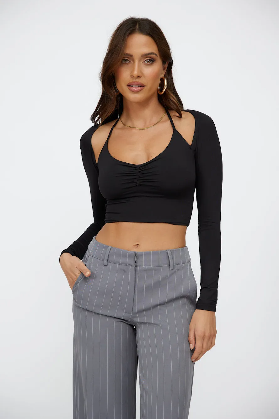 Taking Time Crop Black sold by Hello Molly product image thumbnail 3