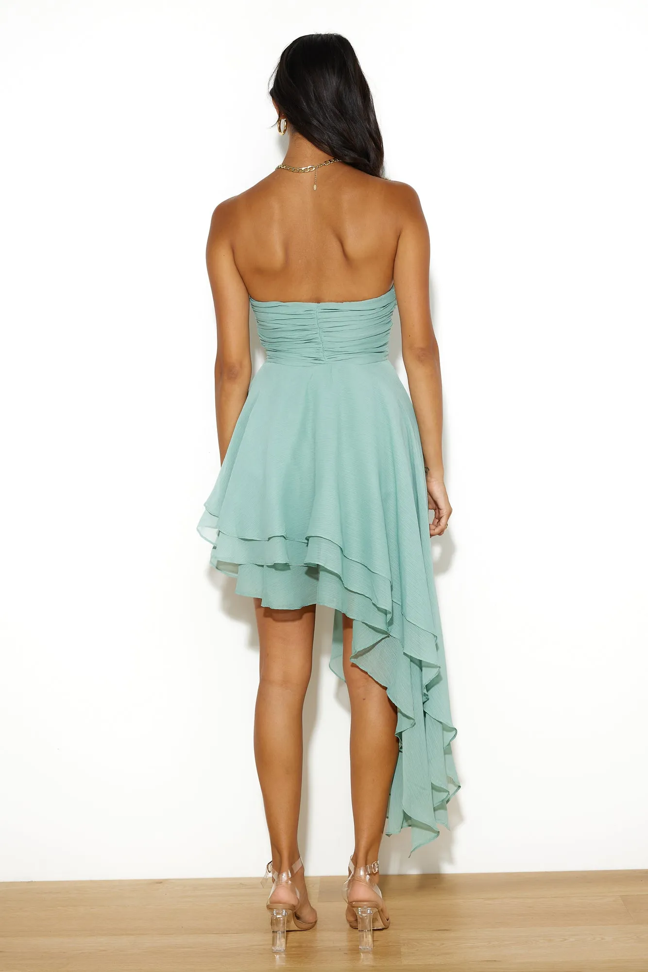 Walk The Runway Mini Dress Sage sold by Hello Molly product image thumbnail 5