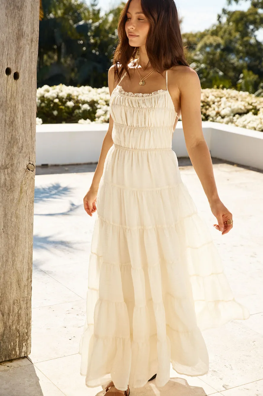 Beauty Retreat Halter Maxi Dress Beige sold by Hello Molly product image thumbnail 4