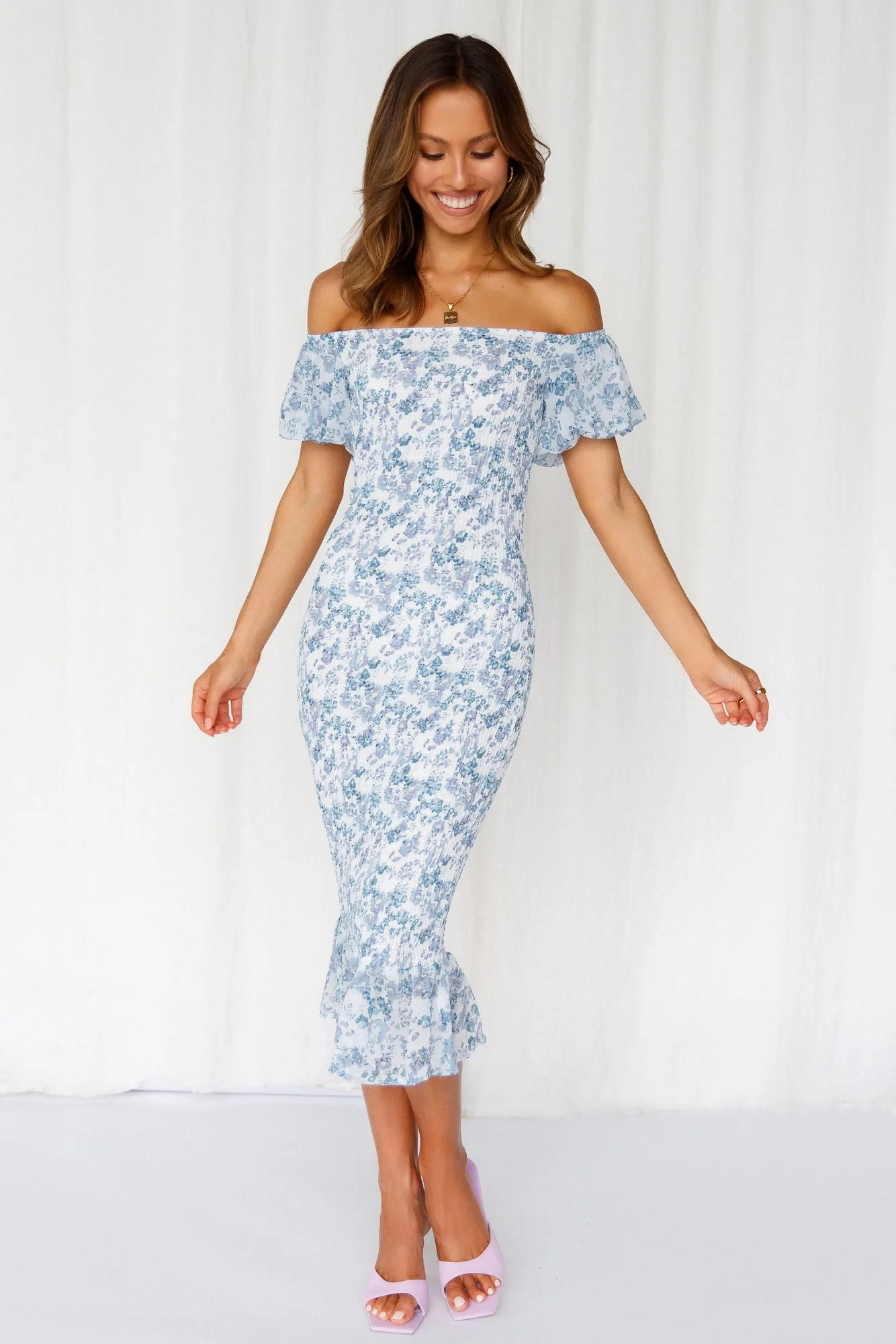 Blessings Midi Dress Blue sold by Hello Molly product image thumbnail 4