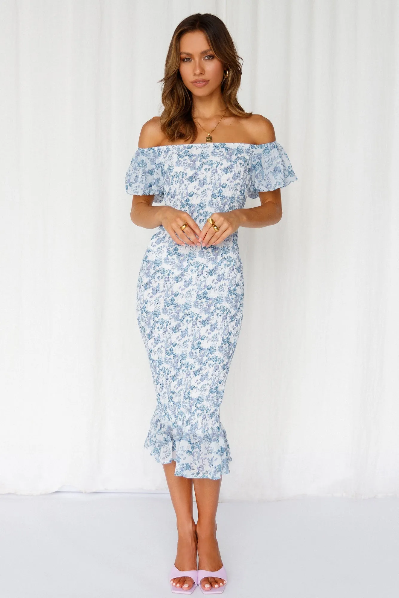 Blessings Midi Dress Blue sold by Hello Molly product image thumbnail 2