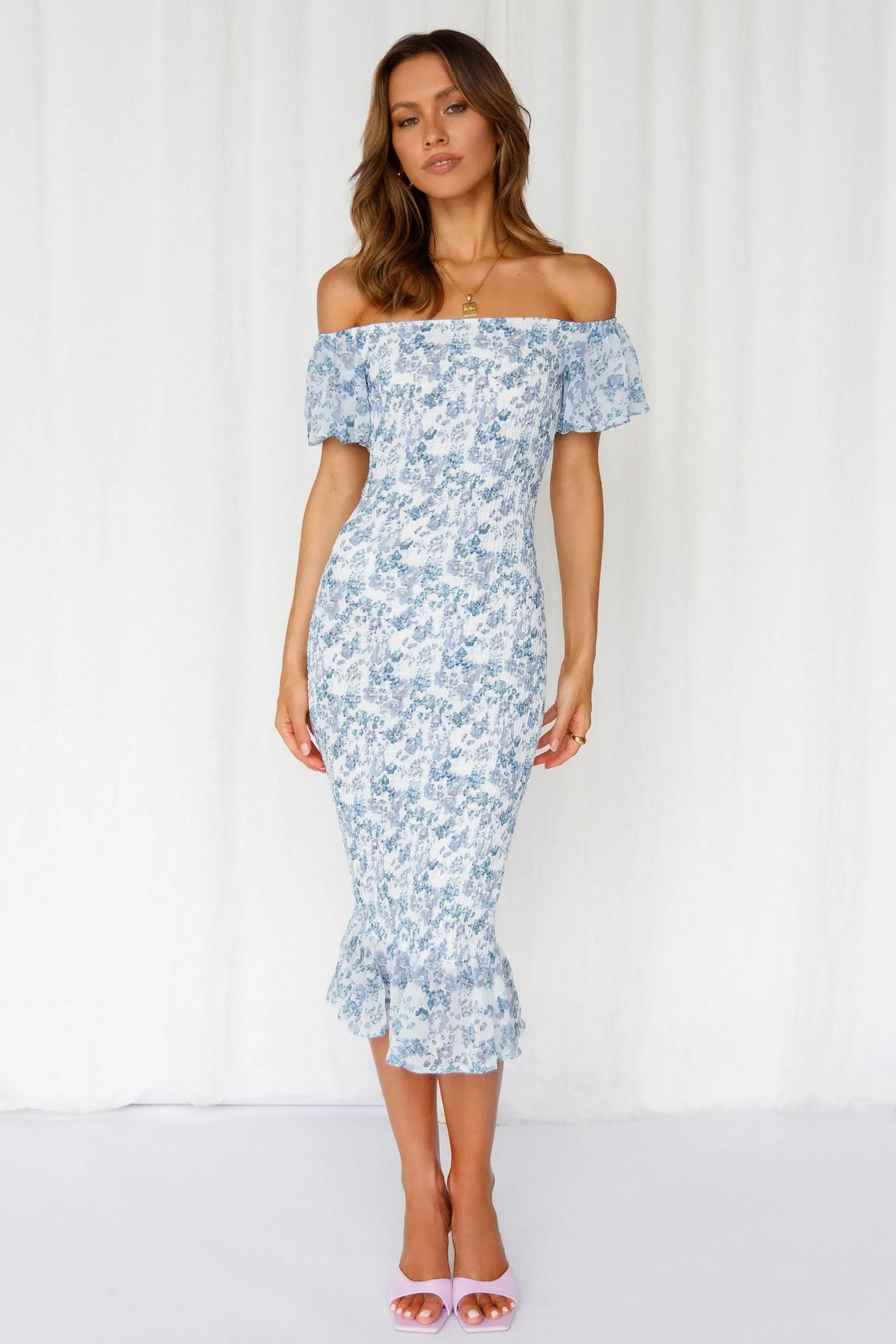 Blessings Midi Dress Blue sold by Hello Molly product image thumbnail 3