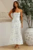 Brunch Now Satin Maxi Dress White sold by Hello Molly