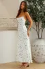 Brunch Now Satin Maxi Dress White sold by Hello Molly